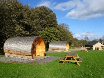 Glamping pods accommodation, near Ellesmere, Shropshire.